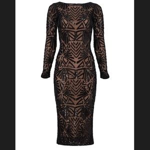 Dress The Population Black Sequin Dress